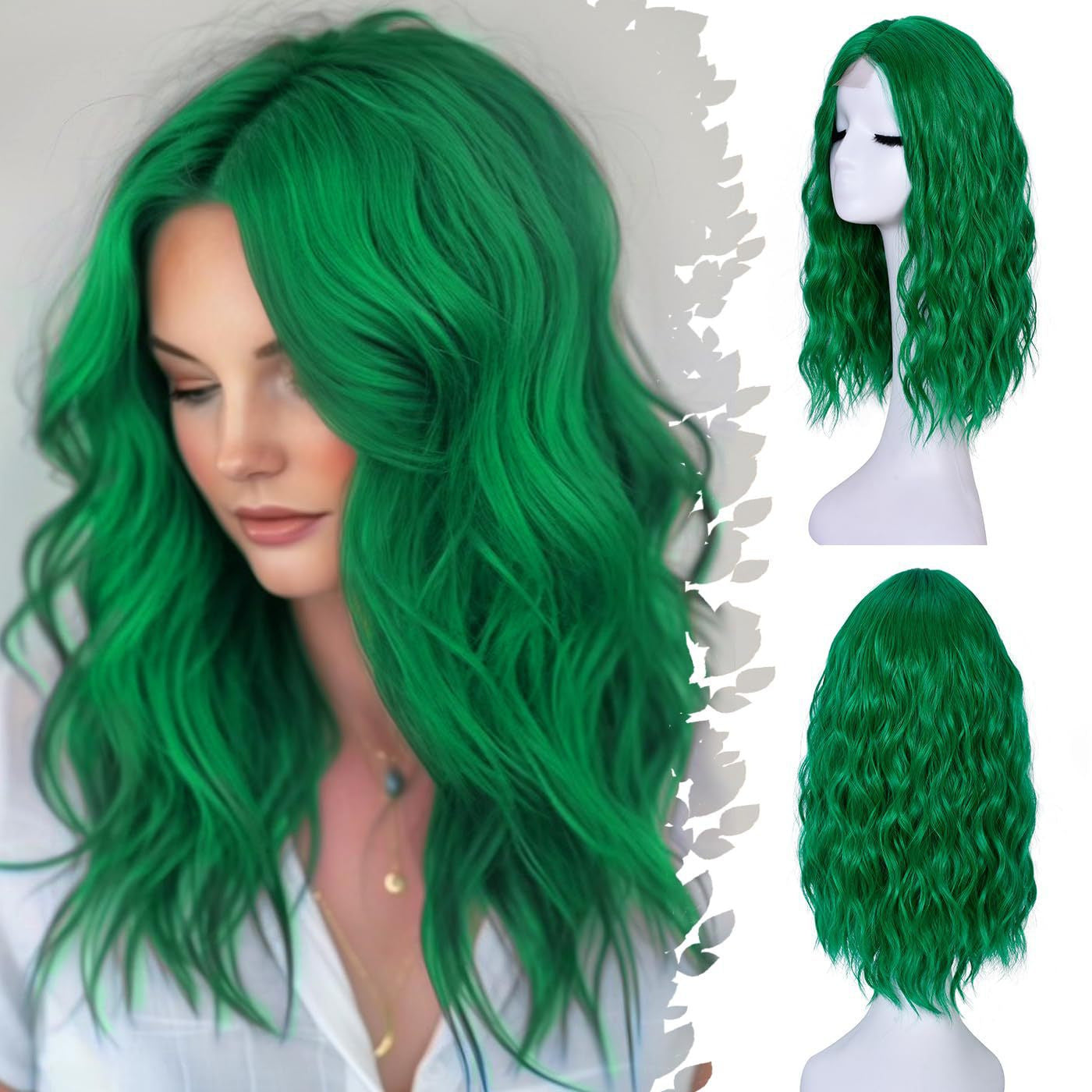 Gradient Color Long Female Big Wave Wig Short Curly Hair