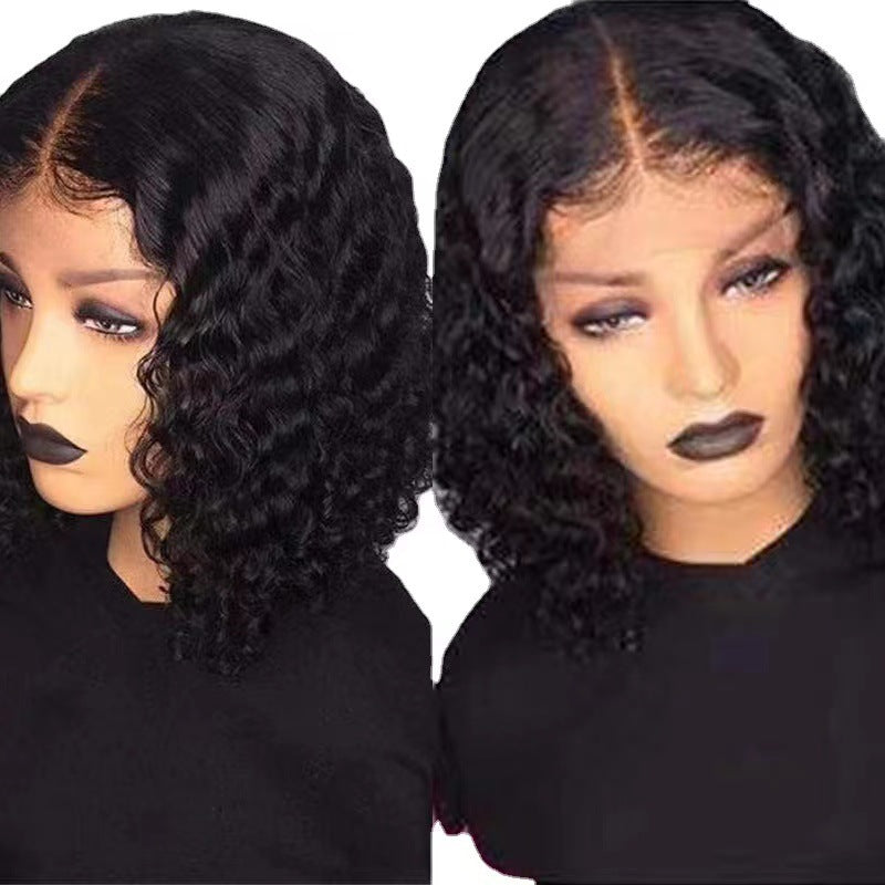Women's Wigs With Small African Gradient Color Wig Short Curly Hair