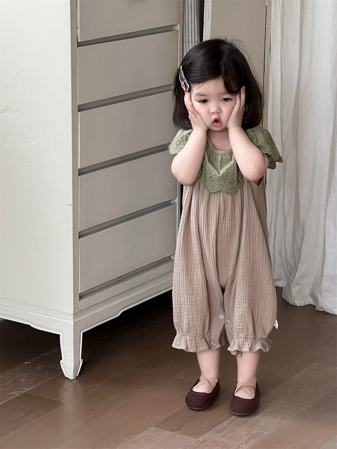 Children's Thin Clothing Princess Style Romper Korean Jumpsuit, Climbing Suit