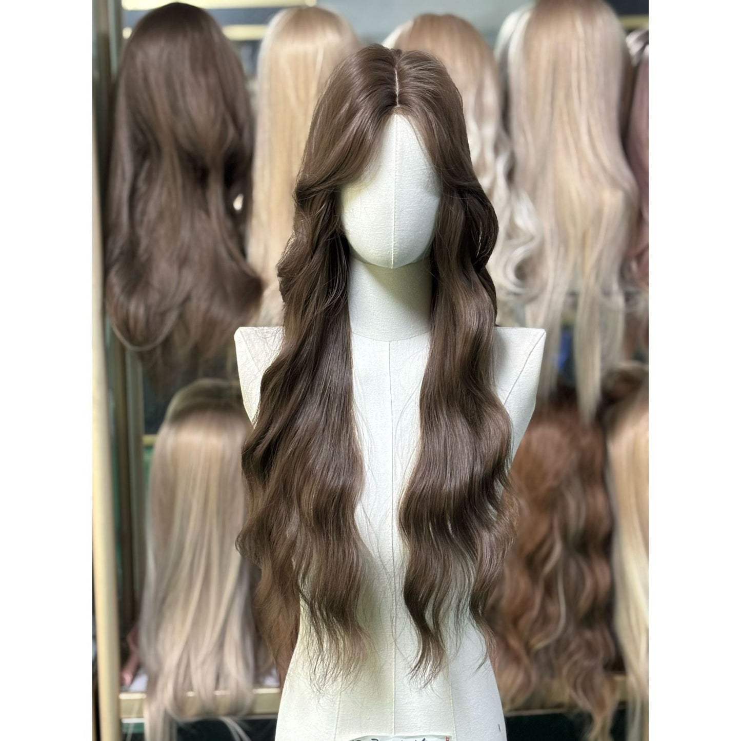 Small Lace Curly Hair Medium Natural Long Straight Wig