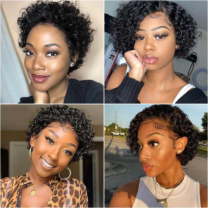 Durable Beautiful Charming Elf Head Cover Wig Short Curly Hair