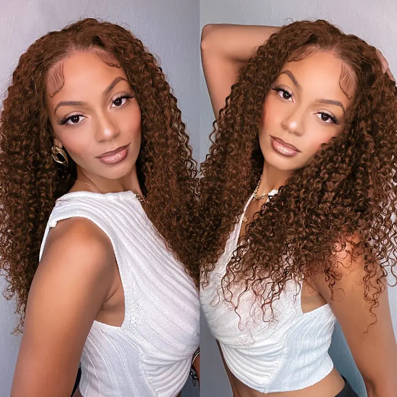 Fashion Front Lace African Small Volume Wound Tube Wig Long Curls