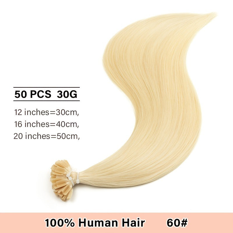 Human Extensions Wigs Pieces Extension Nail Real Hair Wig
