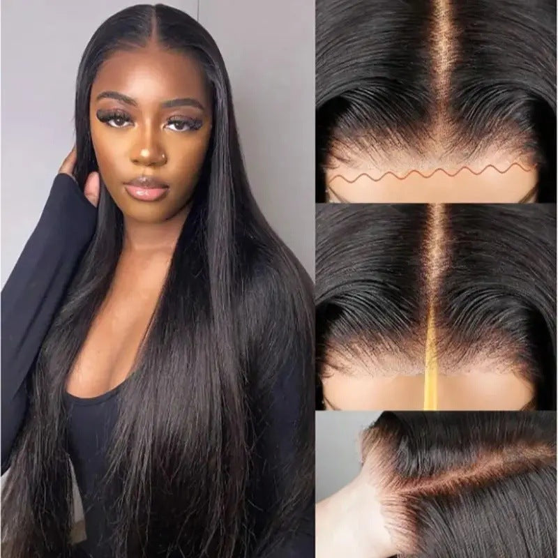 Durable Lace Long Straight Original Human Real Hair Wig