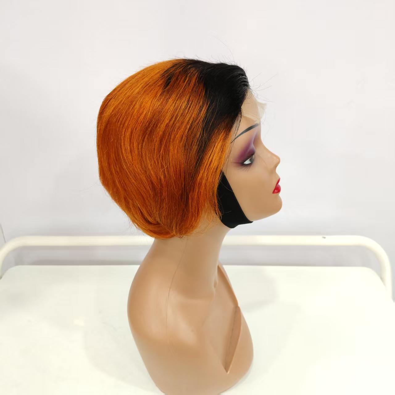 Fashion Slouchy Lace Pixie Cut Human Real Hair Wig