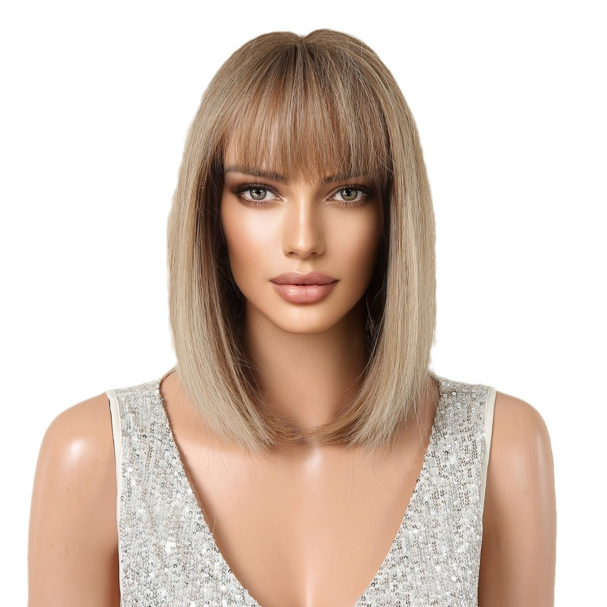 Women's Bangs Summer Lightweight Breathable Optional Wig Short Straight Hair