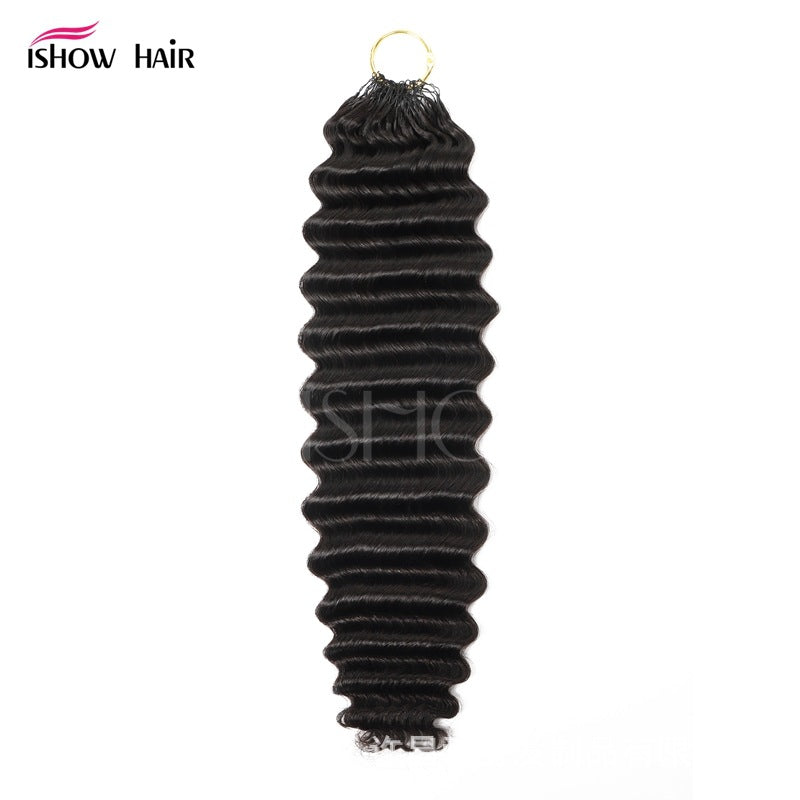 Classic Stylish Human Crochet Feather Extension Real Hair Wig