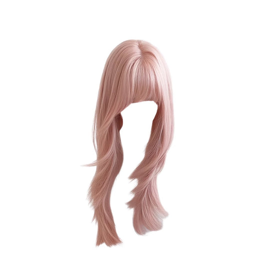 Women's Female Bangs High Level Hair Light Long Straight Wig