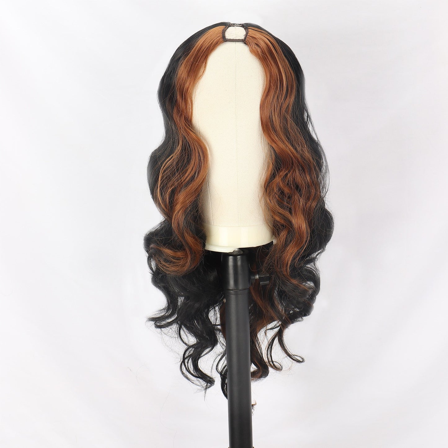 Curly Hair Mixed With Golden Big Wave Synthetic Wig Long Curls
