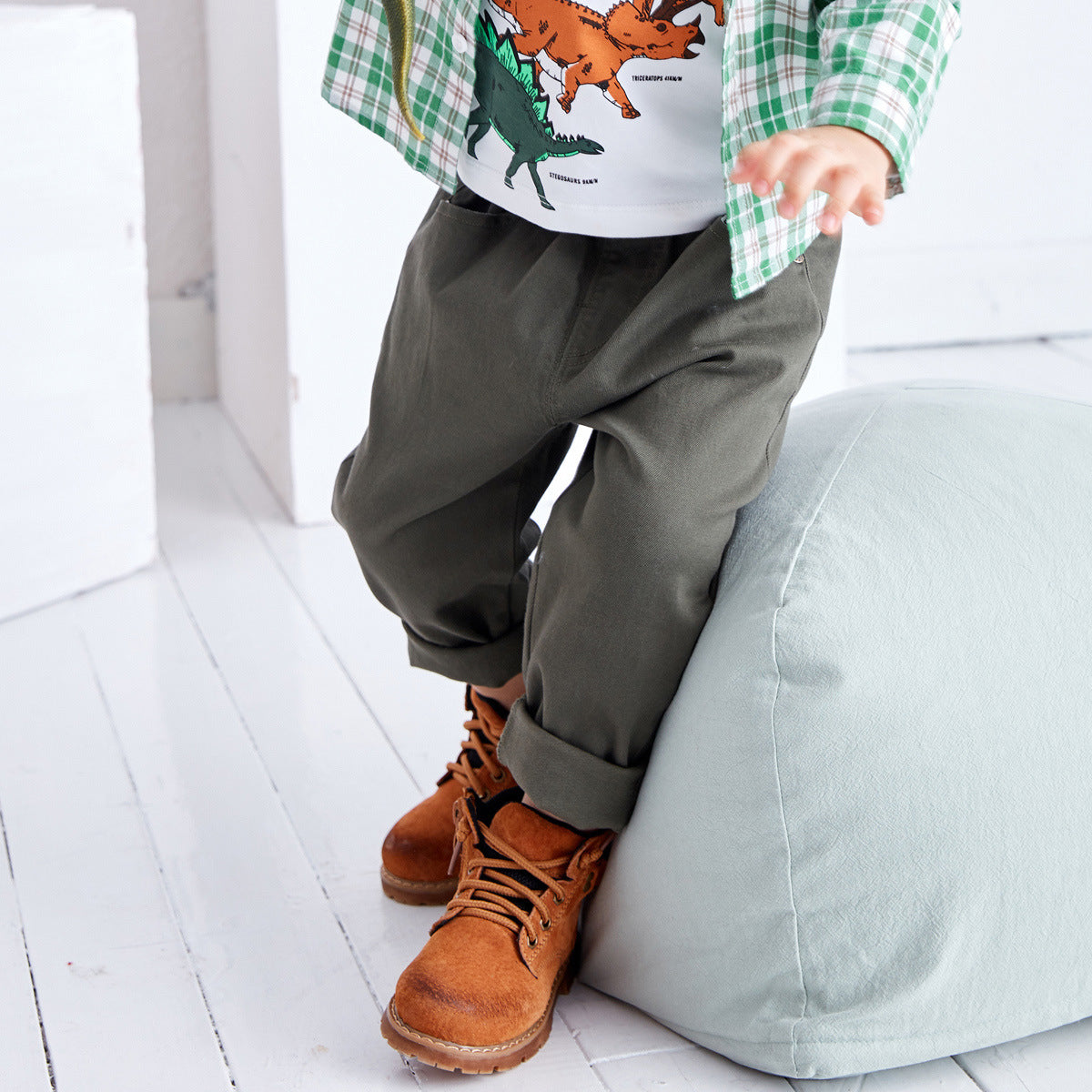 Children's Solid Color Casual Trousers Slim Fit Children's Pants