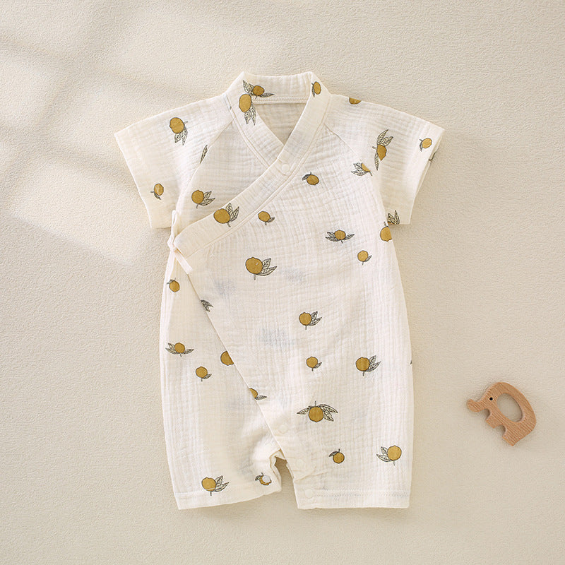 Jumpsuit Class Pure Cotton Summer Breathable Thin Crepe Cloth Rompers Jumpsuit, Climbing Suit