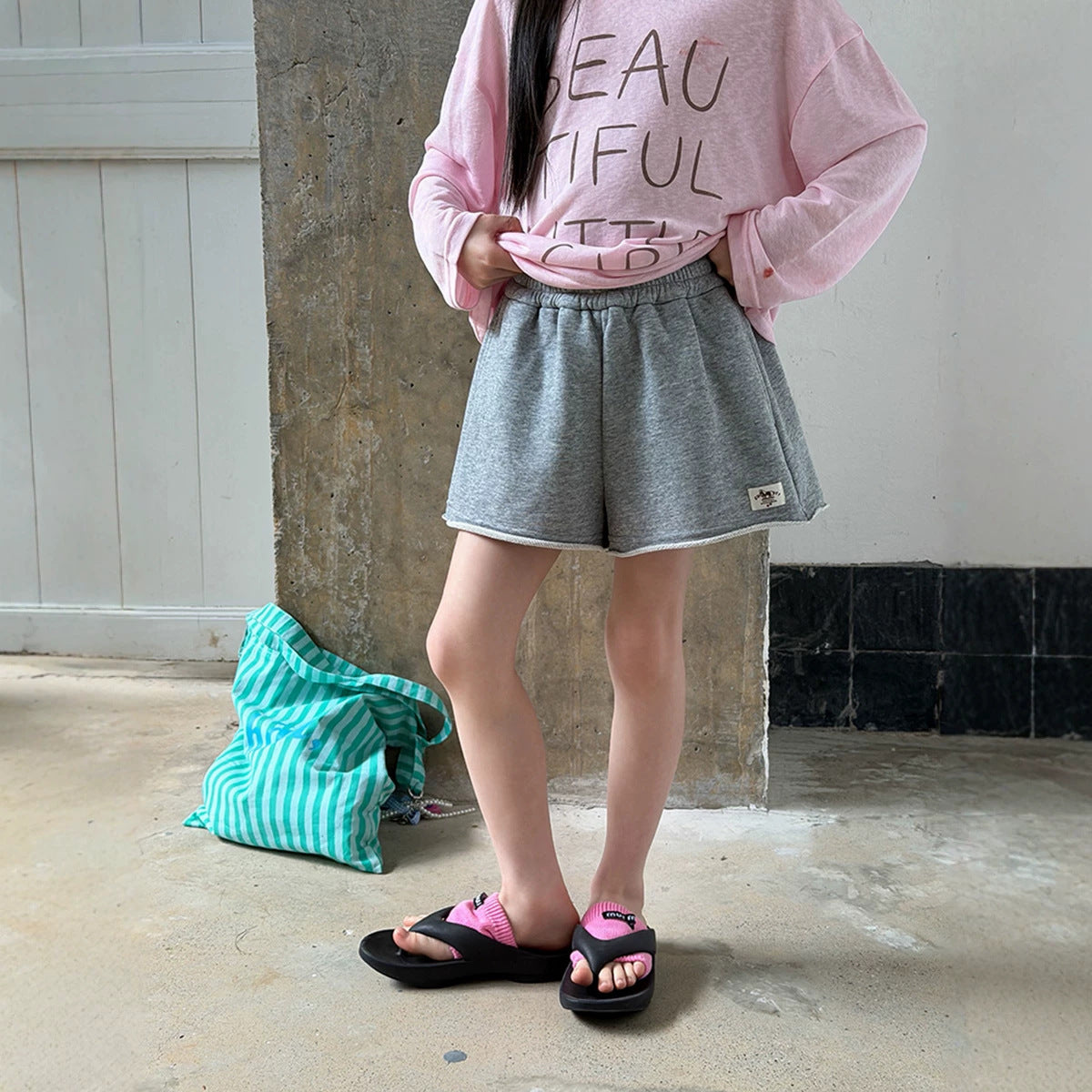 Children's Refreshing Korean Shorts Loose Casual Sports Children's Pants