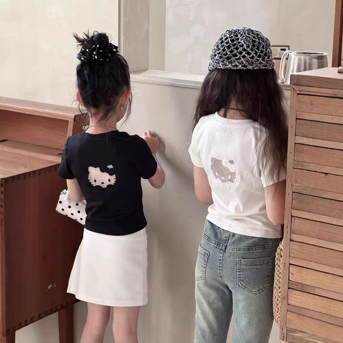 Summer Korean Embroidered Slim Short-sleeved Stylish Trendy Children's T-shirt