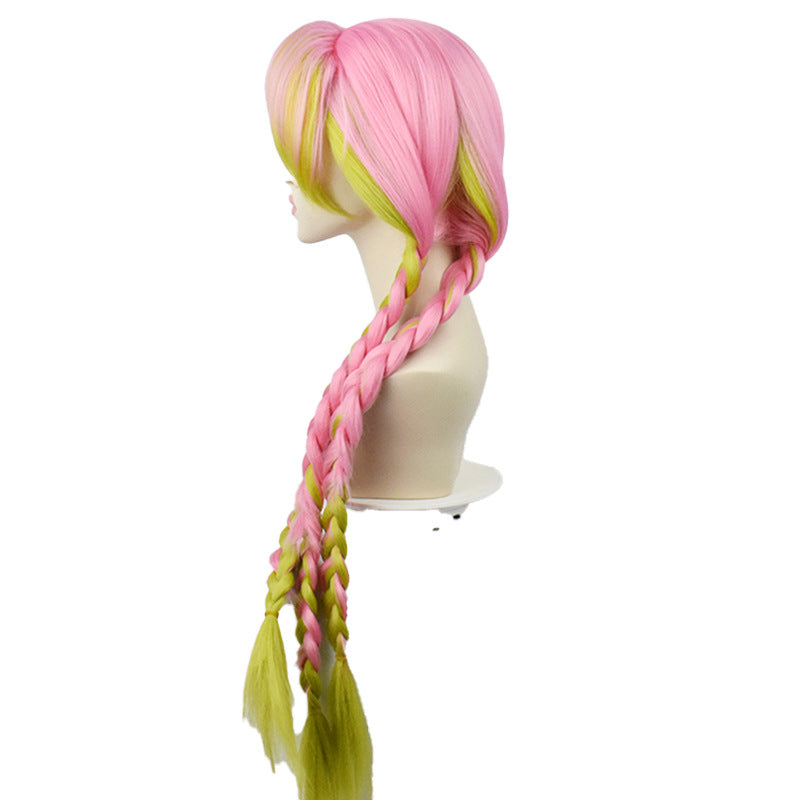 Women's Glass Gradient Color Twist Braid Cartoon Cos Wig