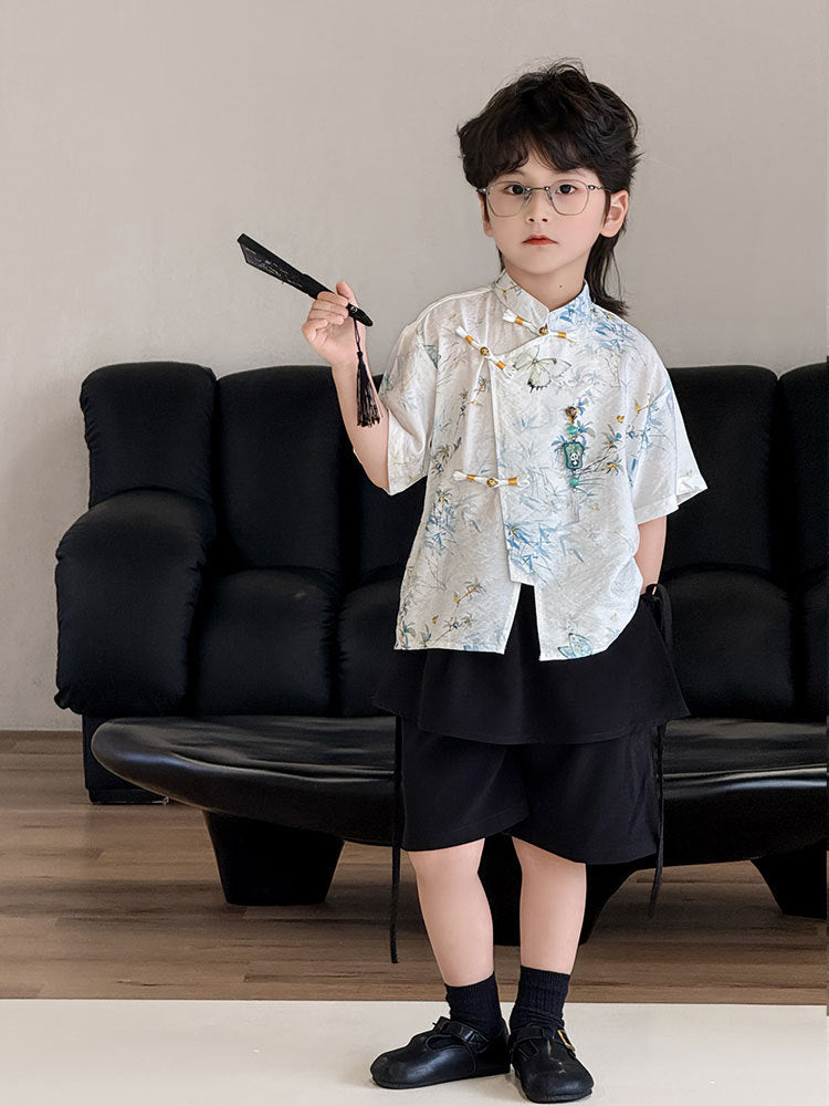 Boy's Summer Wear Suit Ancient Style Children's Shirt