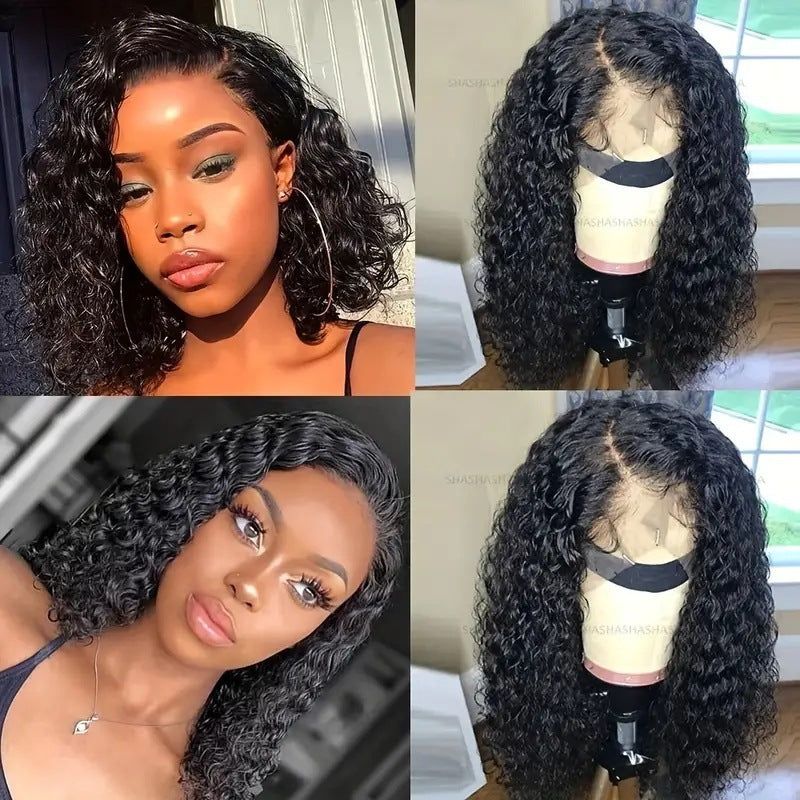 Fashion Front Lace African Small Roll Hand Head Wig Short Curly Hair
