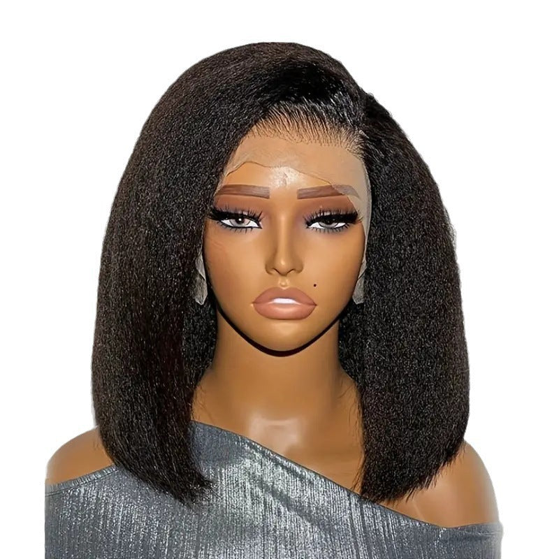 Women's Front Lace Small Fiber Chemical Fashion Full Wig Short Curly Hair