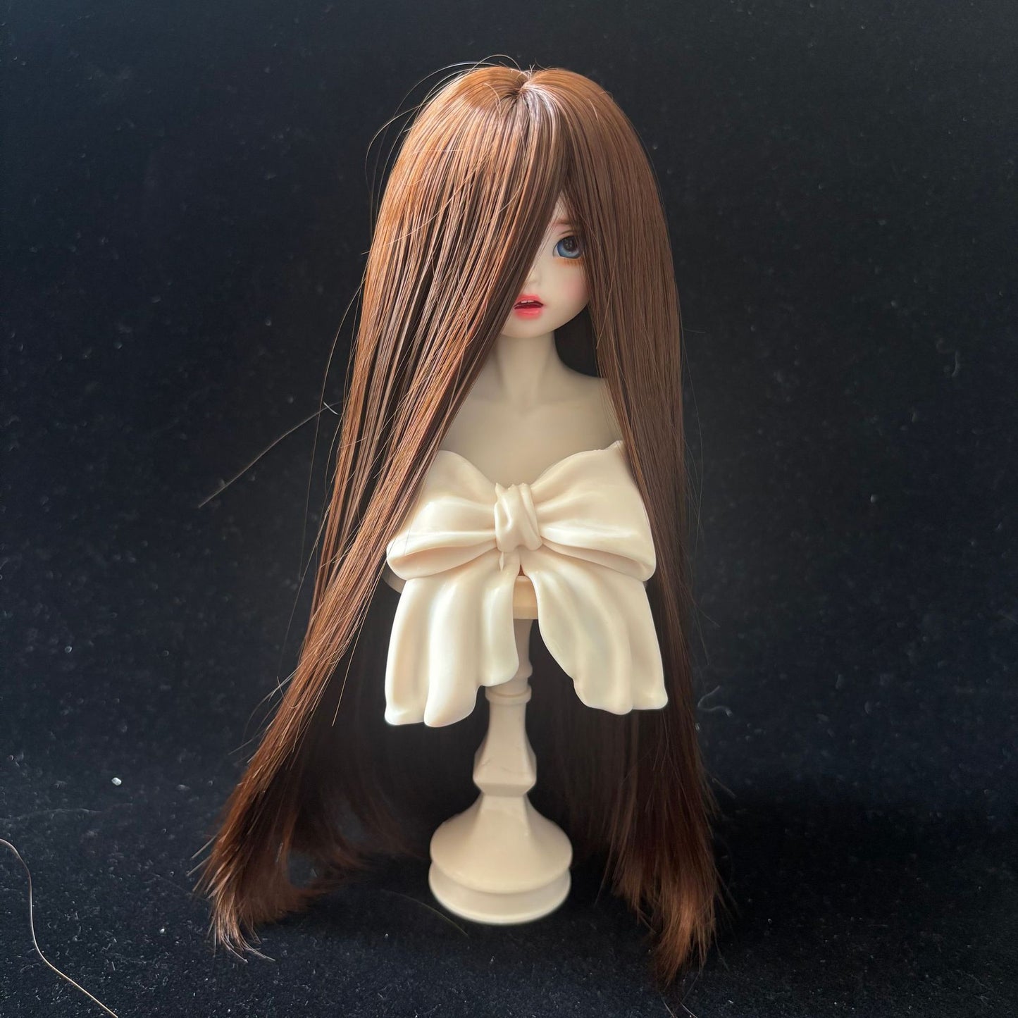 Points Soft Silk Long Bangs Straight Hair Cover Blank Cos Wig