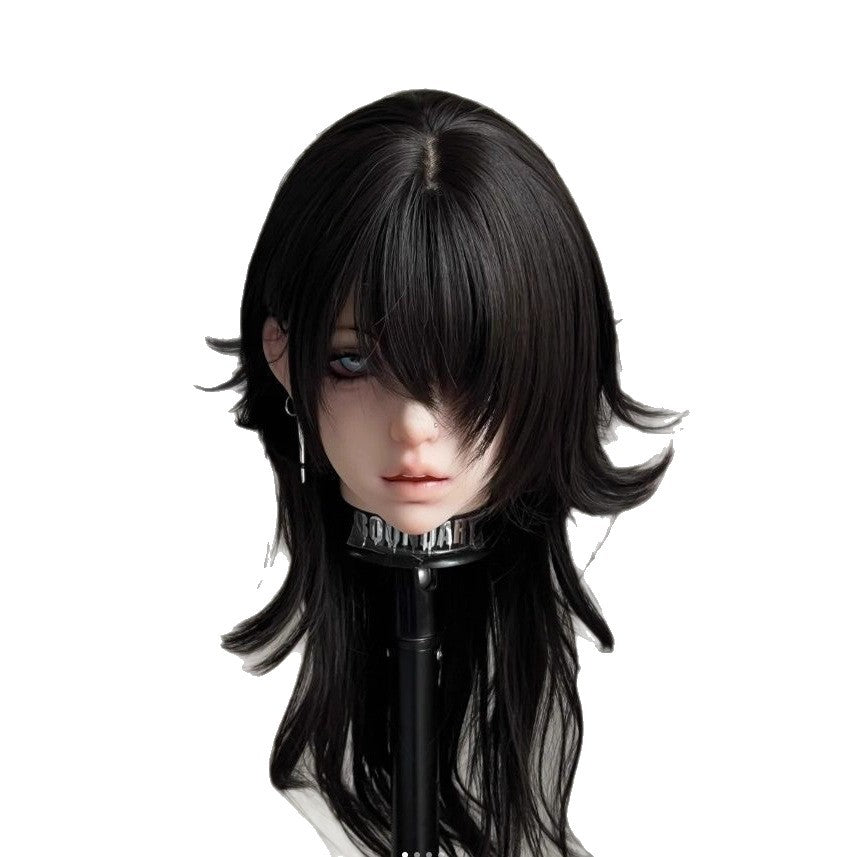 Tail Anchovy Curly Hair Two-dimensional Simulation Fluffy Layered Long Straight Wig