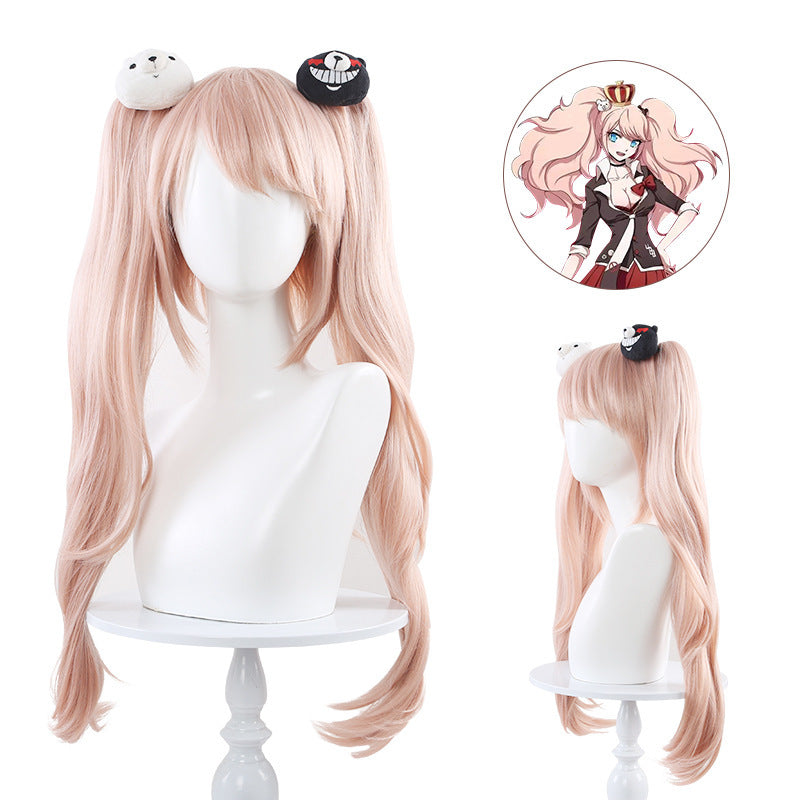 Bullet Wheel Broken Shield Double Tiger Mouth Clip Ponytail Cos Wig