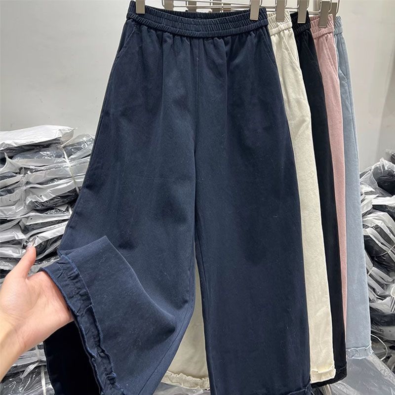 Children's Summer Thin Straight Lace Loose Western Style Casual Children's Pants