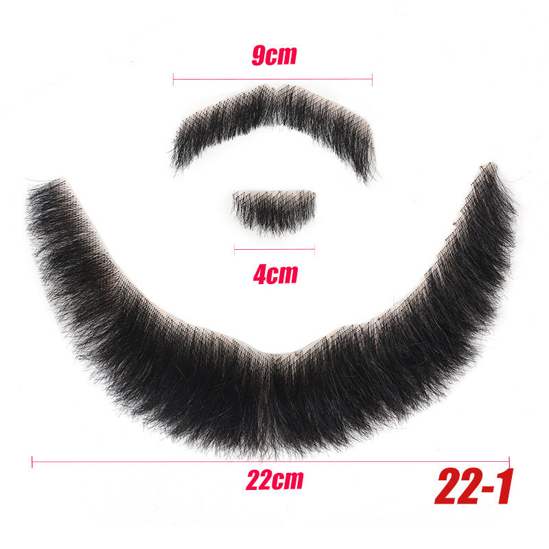 Men's Tin Beard Handlebar Mustache Invisible Realistic Other Wig
