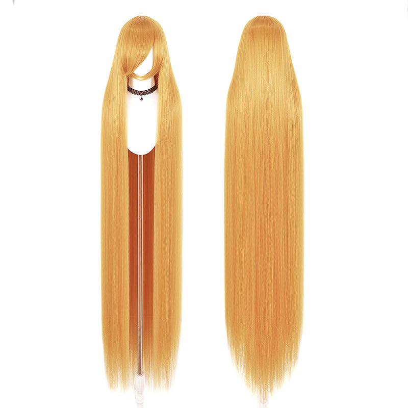 Five Corn Stigma Universal Curly Hair Bangs Optional Colorful Long Straight Wig