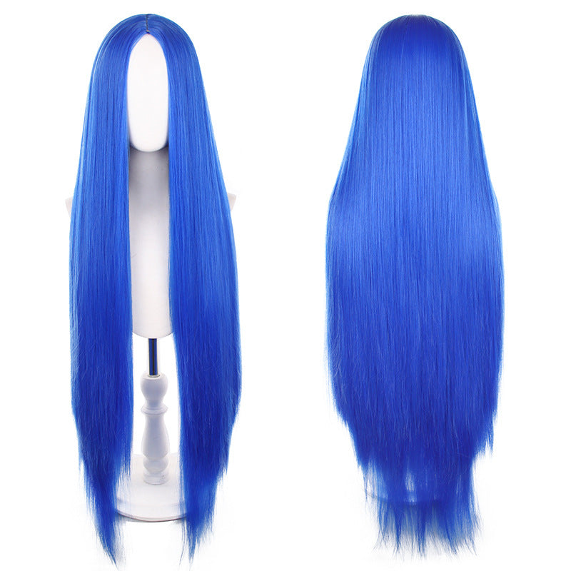 Mid-length Universal Long Straight Scalp Style Cos Wig