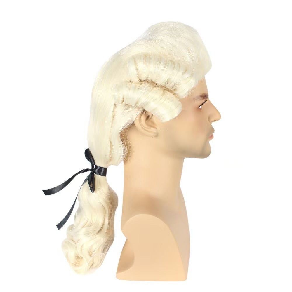 Judge Head Cover Ball Party Holiday Cos Wig