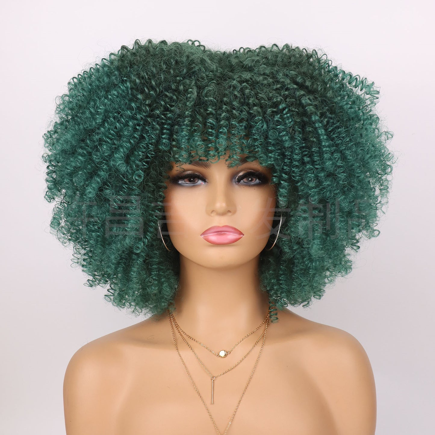 Afro African Small Volume Fluffy Head Wig Short Curly Hair