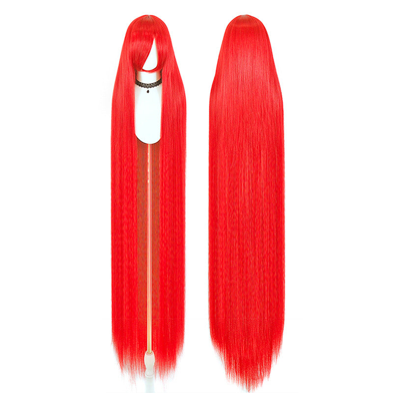 Five Corn Stigma Universal Curly Hair Bangs Optional Colorful Long Straight Wig