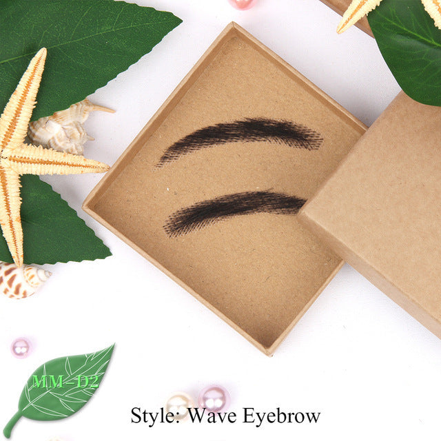 Human Simulation Fake Eyebrows Hand Woven Lace Invisible Natural Real Hair Wig