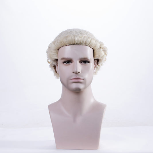 Lawyer Cap Horse Hair Woven Ball Head Cos Wig