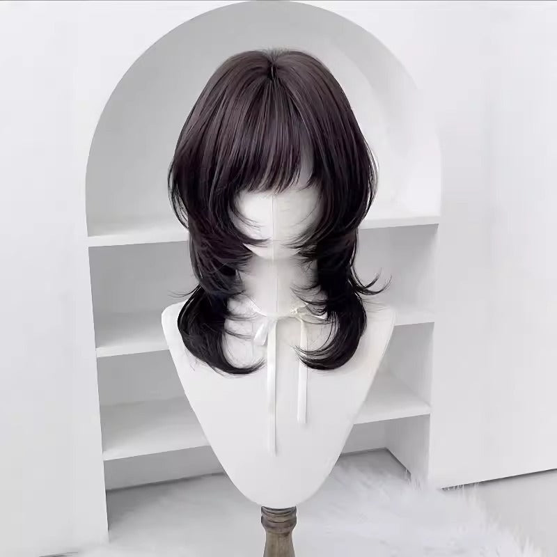 Jellyfish Head Ancient Early Style Collarbone Length Haircut Bangs Daily Wig Long Curls