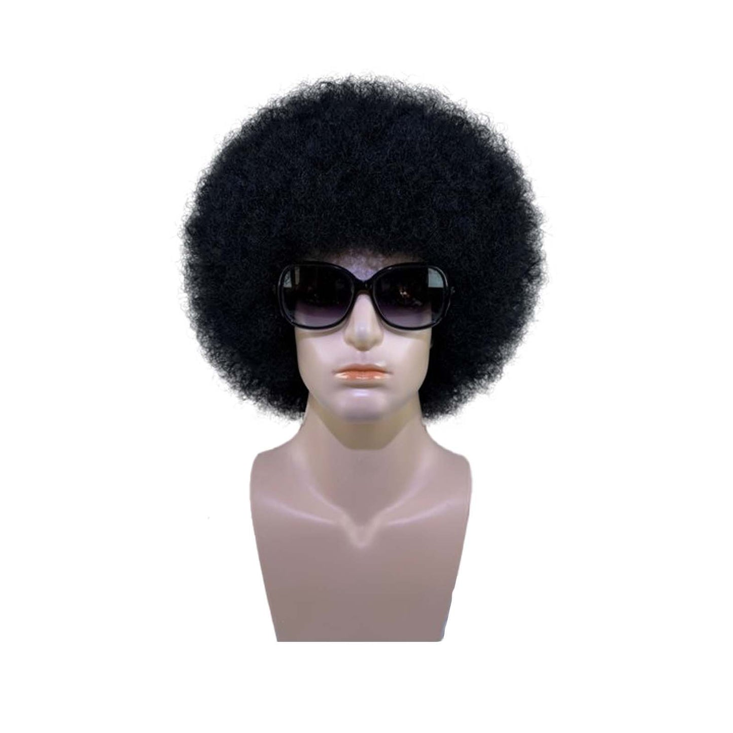 Men's Afro Fiber Head Cover African Small Wig Short Curly Hair
