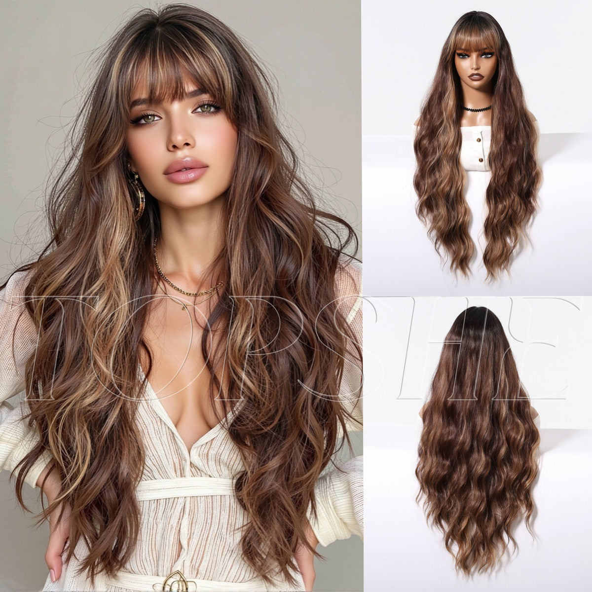 Women's Big Wave Curly Hair Fiber Natural Wig Long Curls