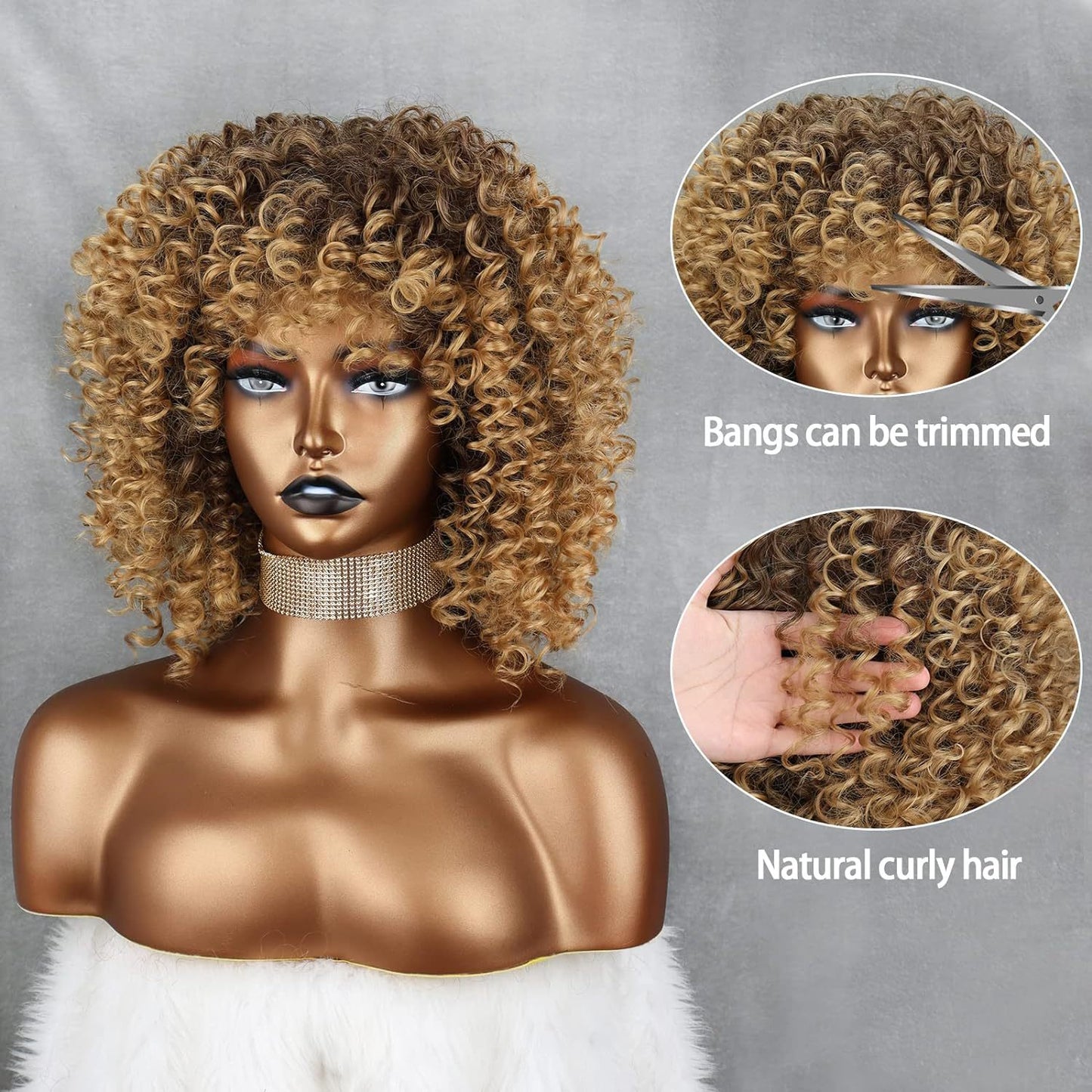 African Afro Fluffy Fashion Curly European Wig Long Curls