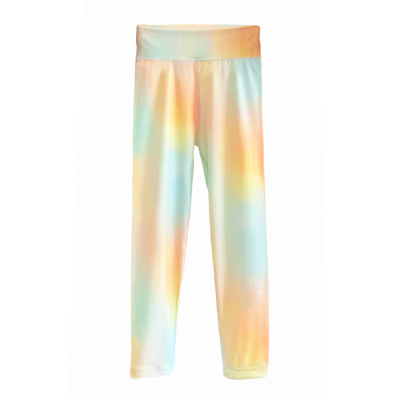 Yoga Class Cool Gradient Colorful Tights Sports Children's Pants