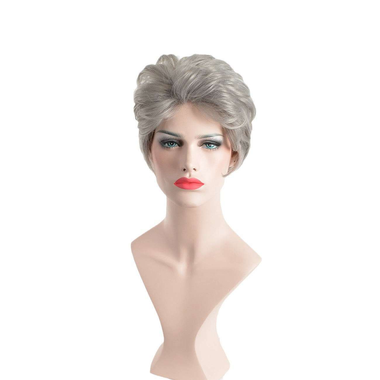 Women's Popular Grandma For Fiber Sheath Wig Short Curly Hair