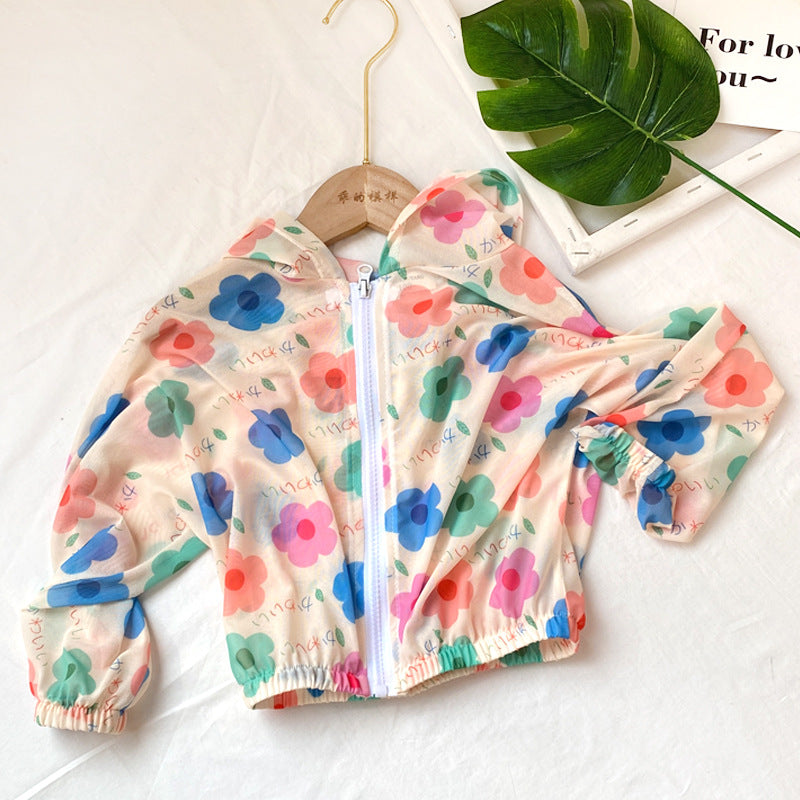 Silk Sun Protection Clothing Bottoming Shirt Air Conditioner Mesh Breathable Children's T-shirt