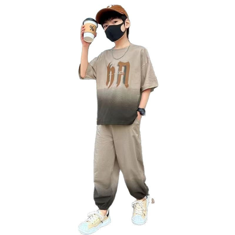 Children's Boy Summer Clothing Short Sleeve Trousers Sports Children's Suit