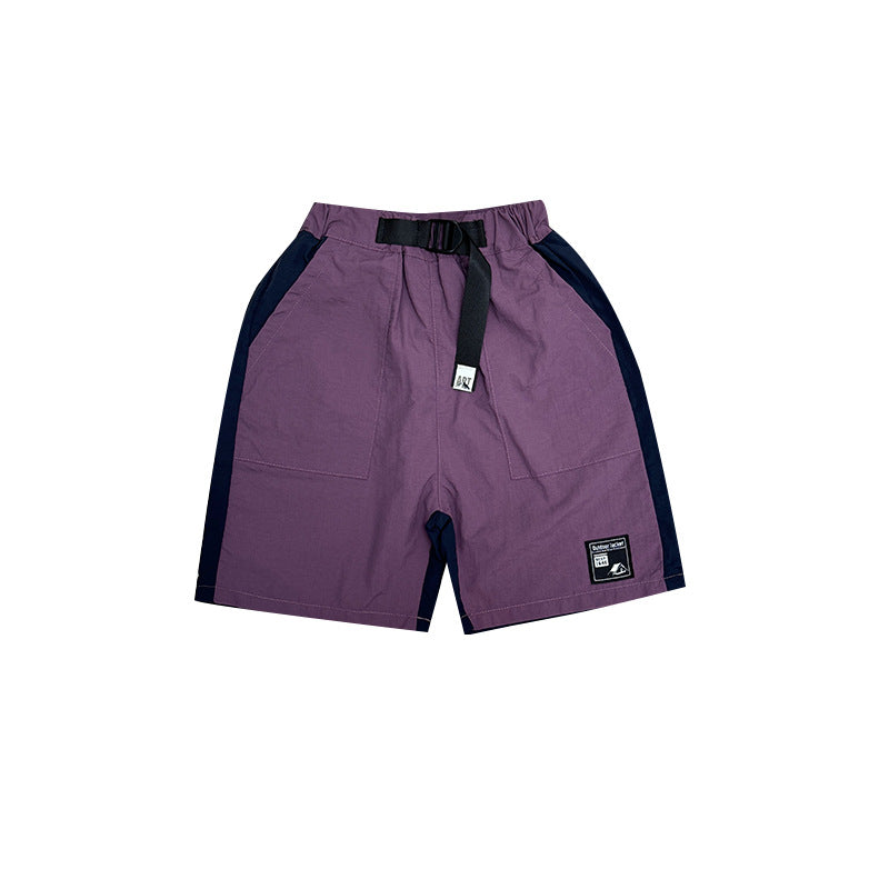 Children's Shorts Summer Boys Contrast Color Loose Knee Children's Pants
