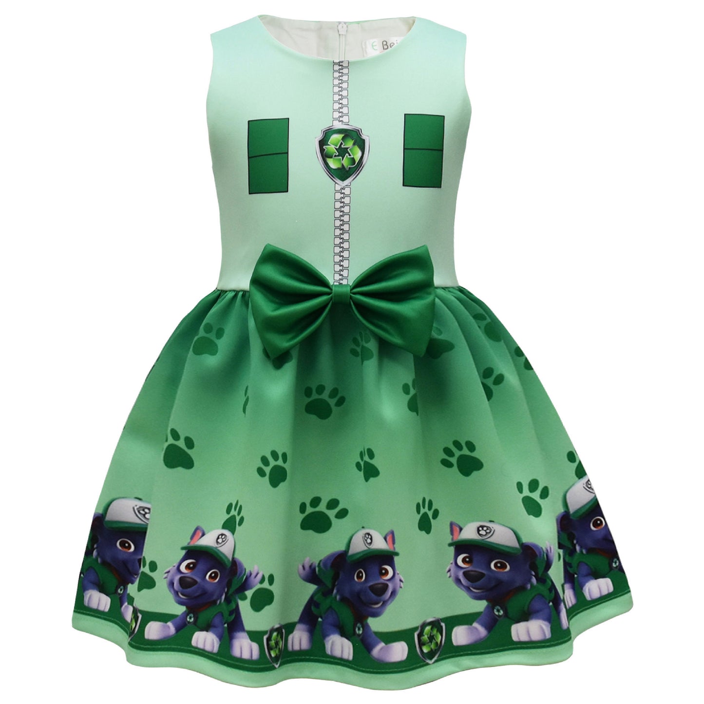 Trendy Popular Digital Printing Cartoon Bow Children's Dress