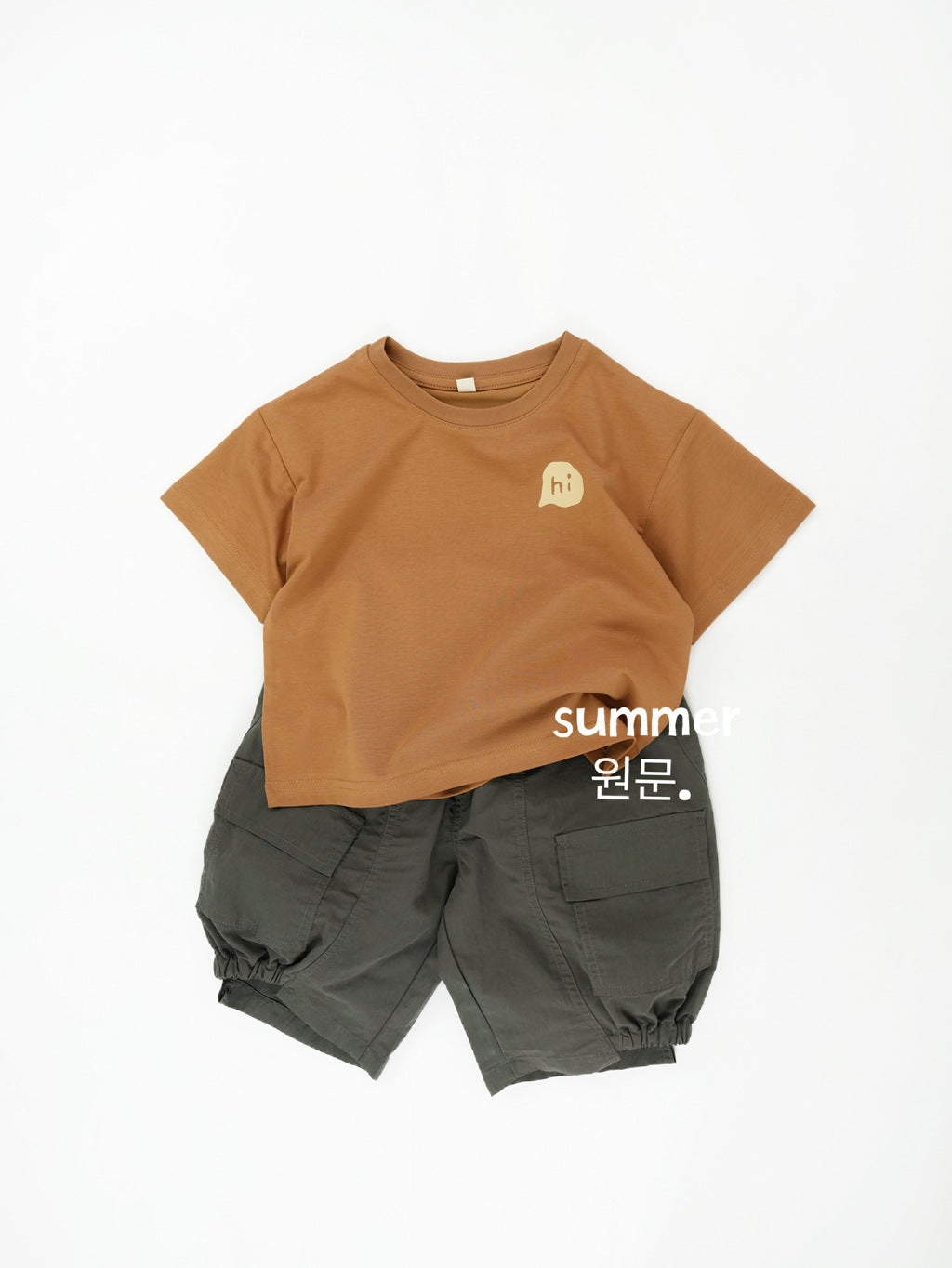 Children's Clothes For Boys Korean Style Fresh Letters Half Sleeve Shirt Children's T-shirt