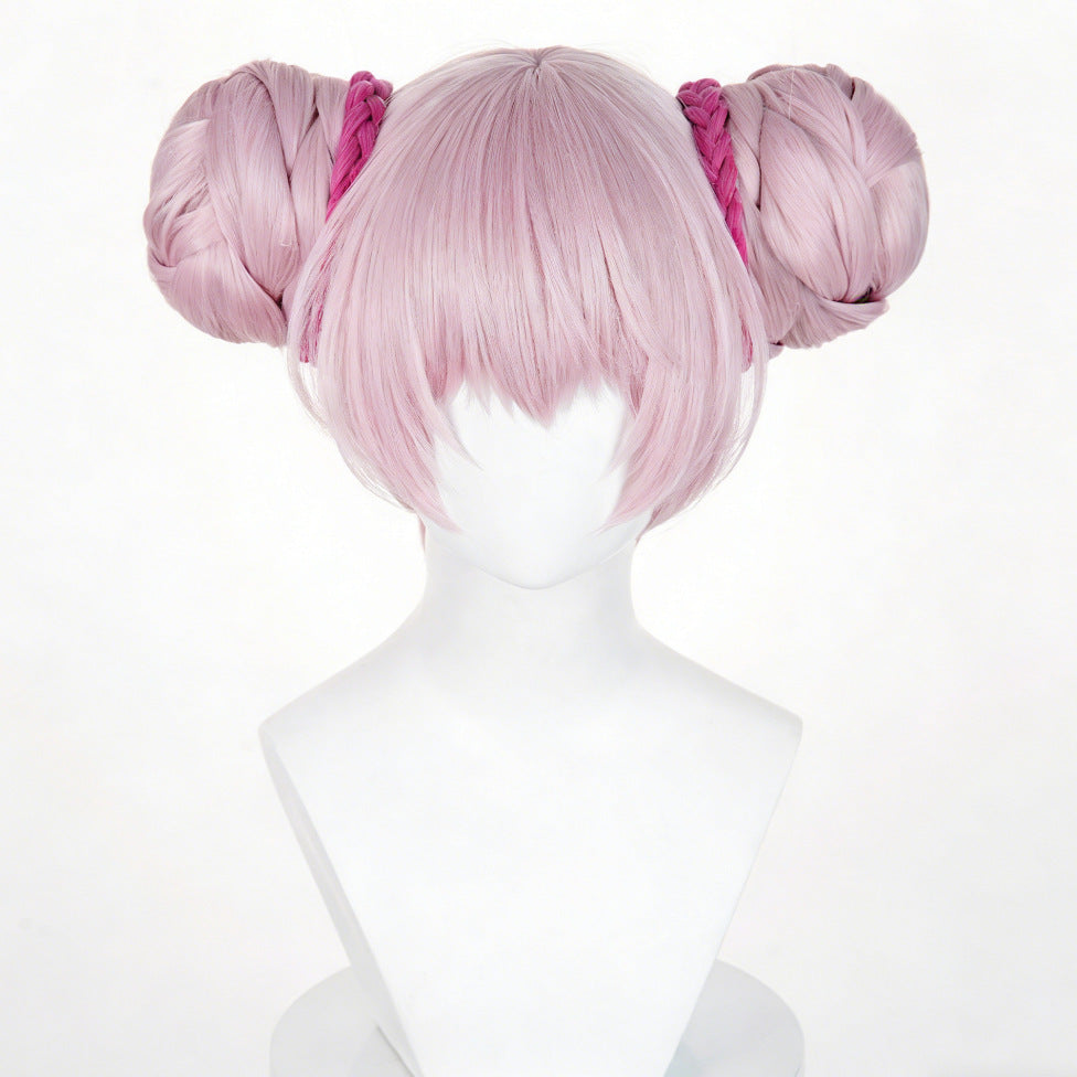Glory Original Leather Pink Double Hair Package Cos Wig