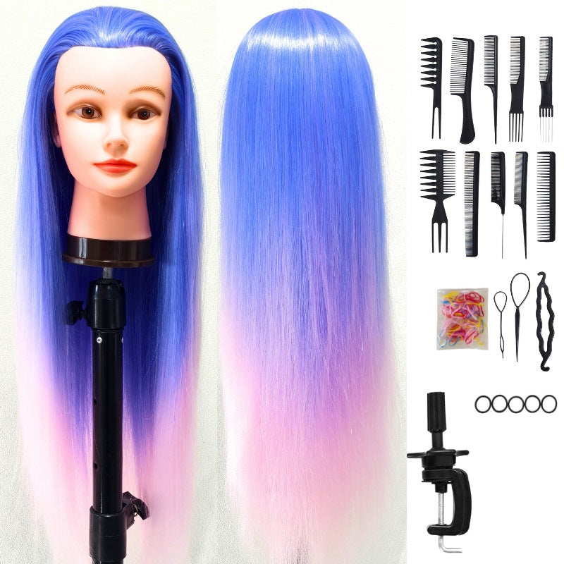 Model Head Practice Hairdressing Hair Cutting Teaching Mock Other Wig