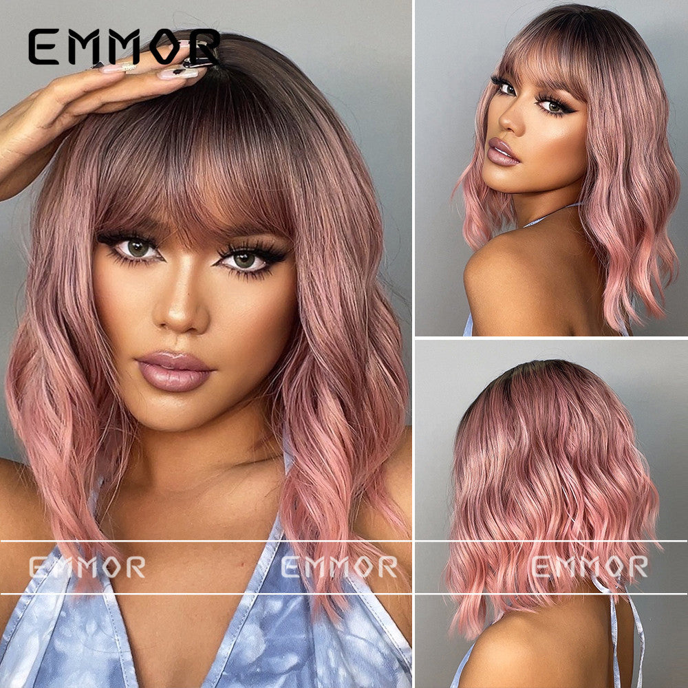 Women's Small Volume Daily Versatile Summer Full Head Wig Short Curly Hair