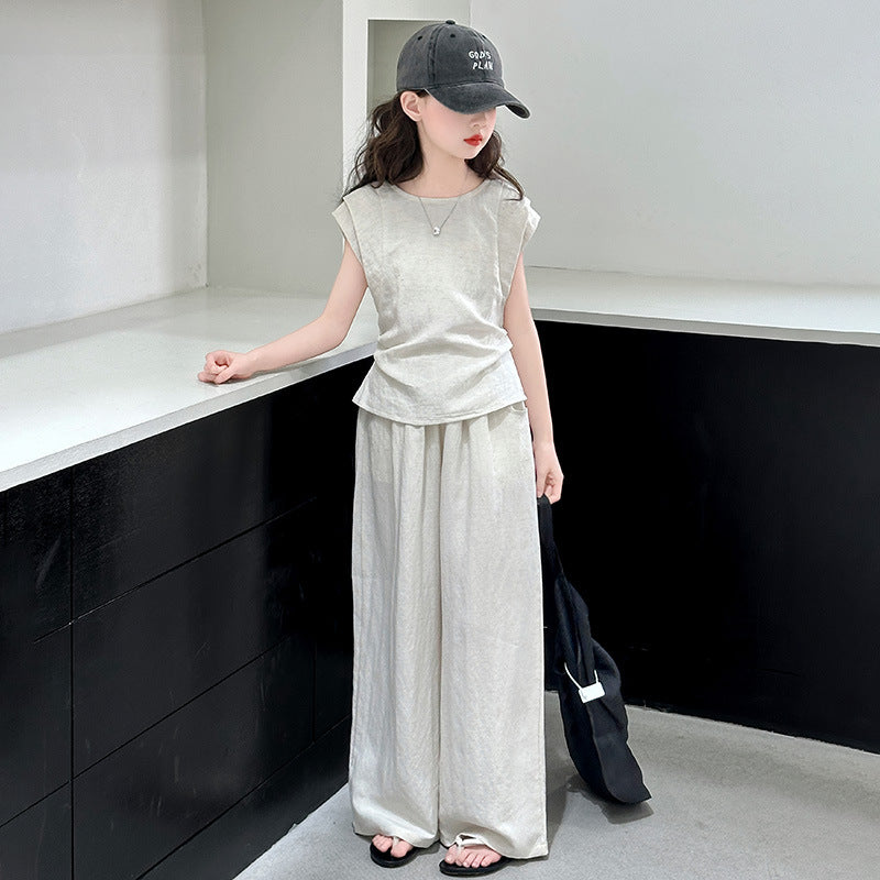 Children's Summer Older Korean Style Wear Match Children's Suit