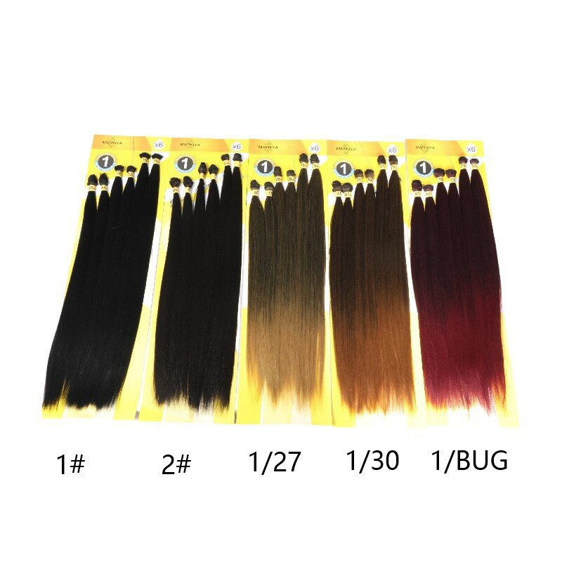 Hair Weft Set Korean Silk Chemical Fiber Long Straight Wig