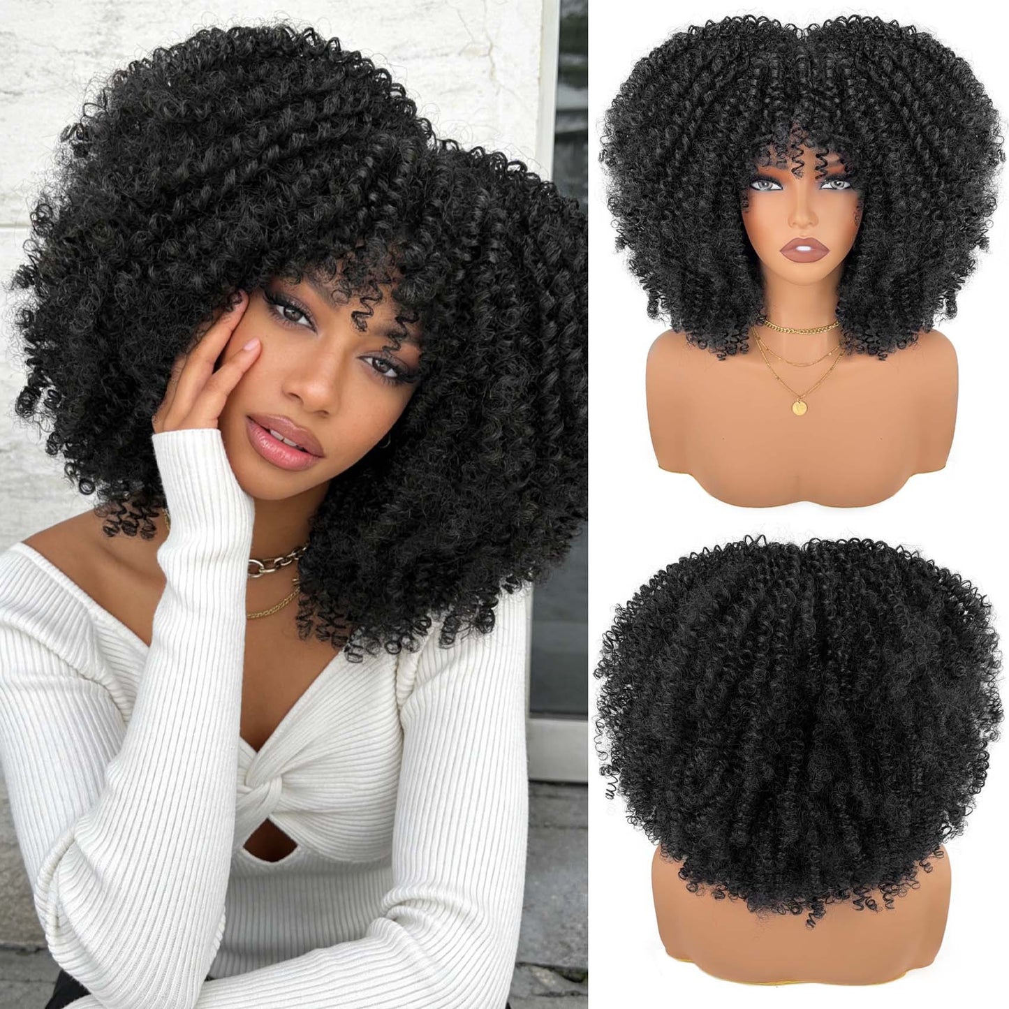 More Than Kinds Of Micro Volume Afro Head Cover Wig Short Curly Hair